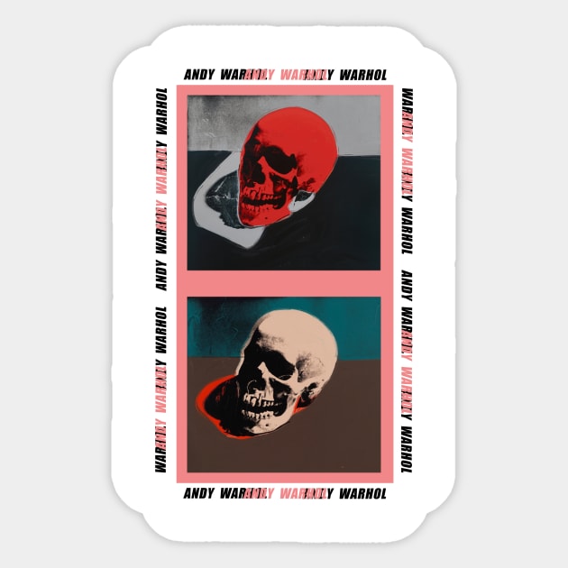 Andy Warhol Skull Art Sticker by thecolddots